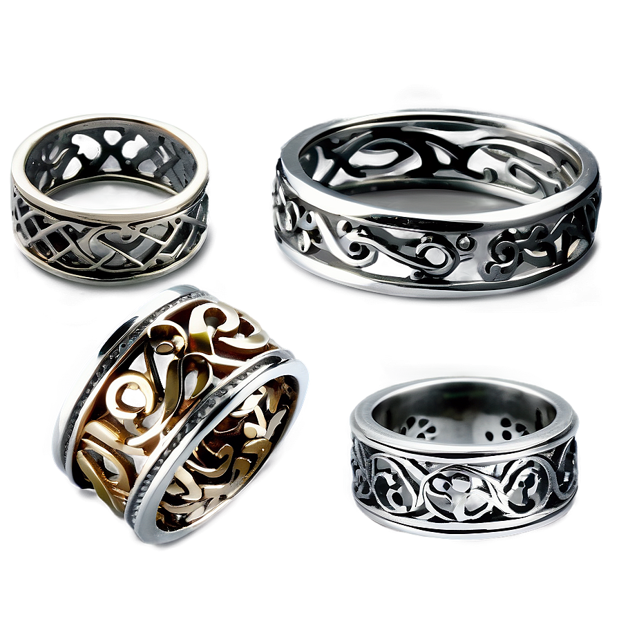 Filigree Artisan Rings Png Ovq