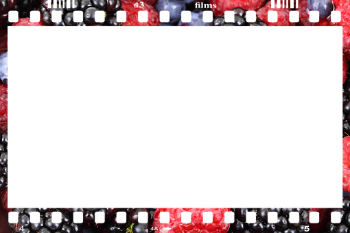 Film Reel Berries Background PNG with transparent background