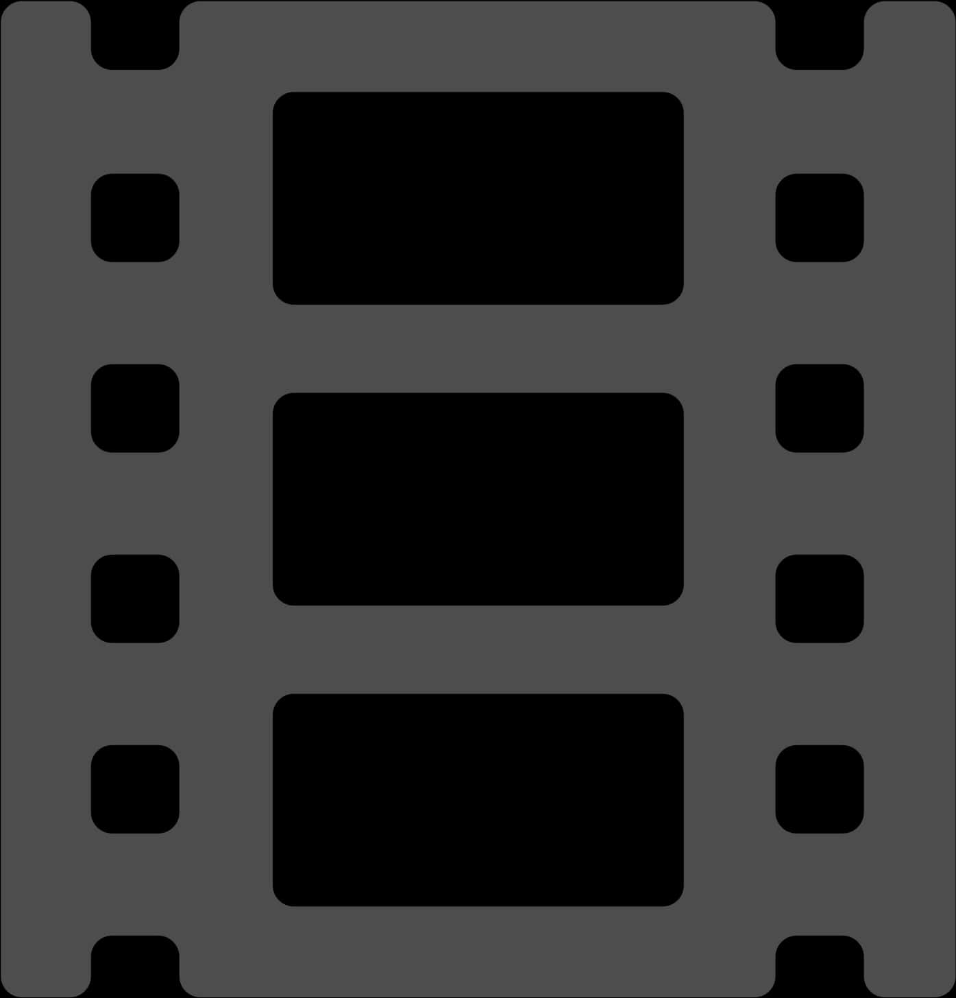 Film Reel Icon Black