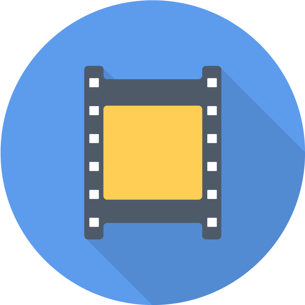 Film Reel Icon Graphic PNG with transparent background