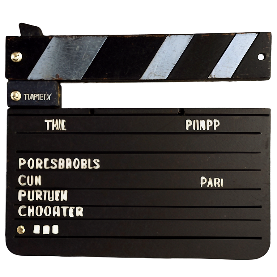 Film Slate Clapperboard Png Bjo