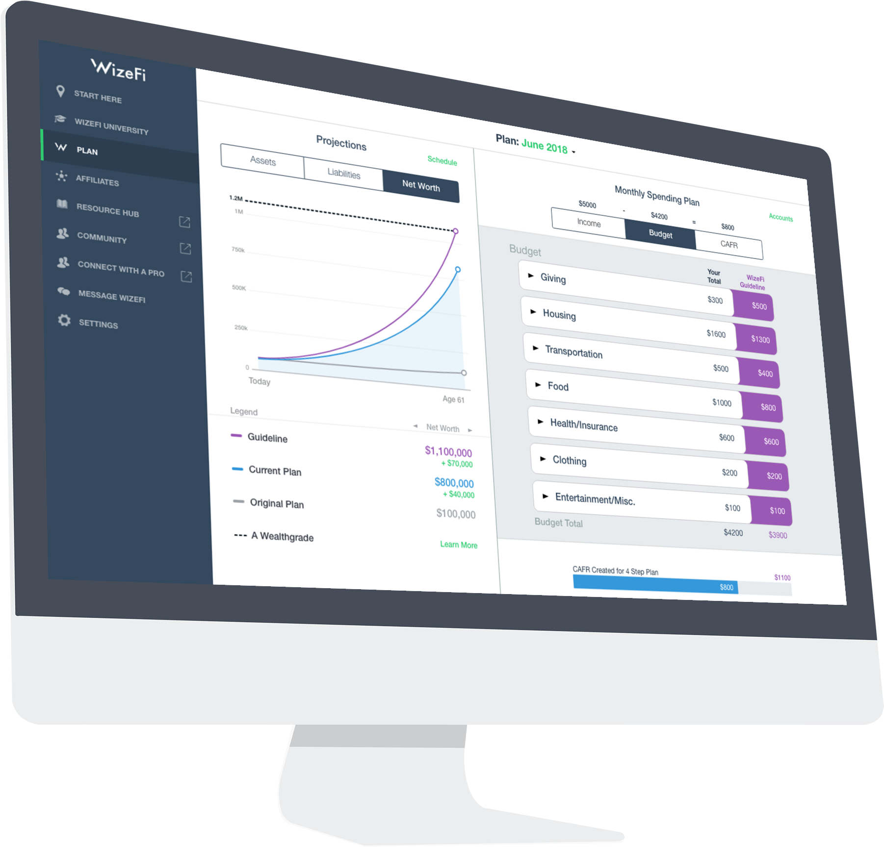 Financial Planning Software Interface PNG with transparent background