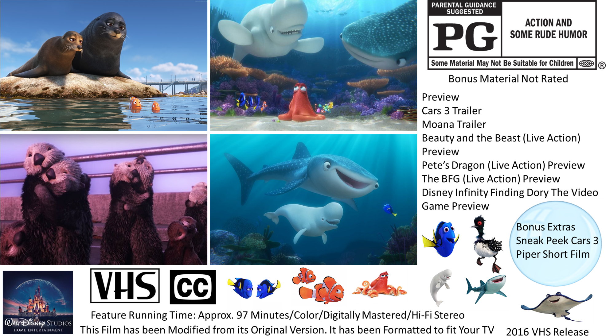 Finding Nemo Vhs Walt Disney Home Entertainment Dvd, HD Png Download PNG with transparent background