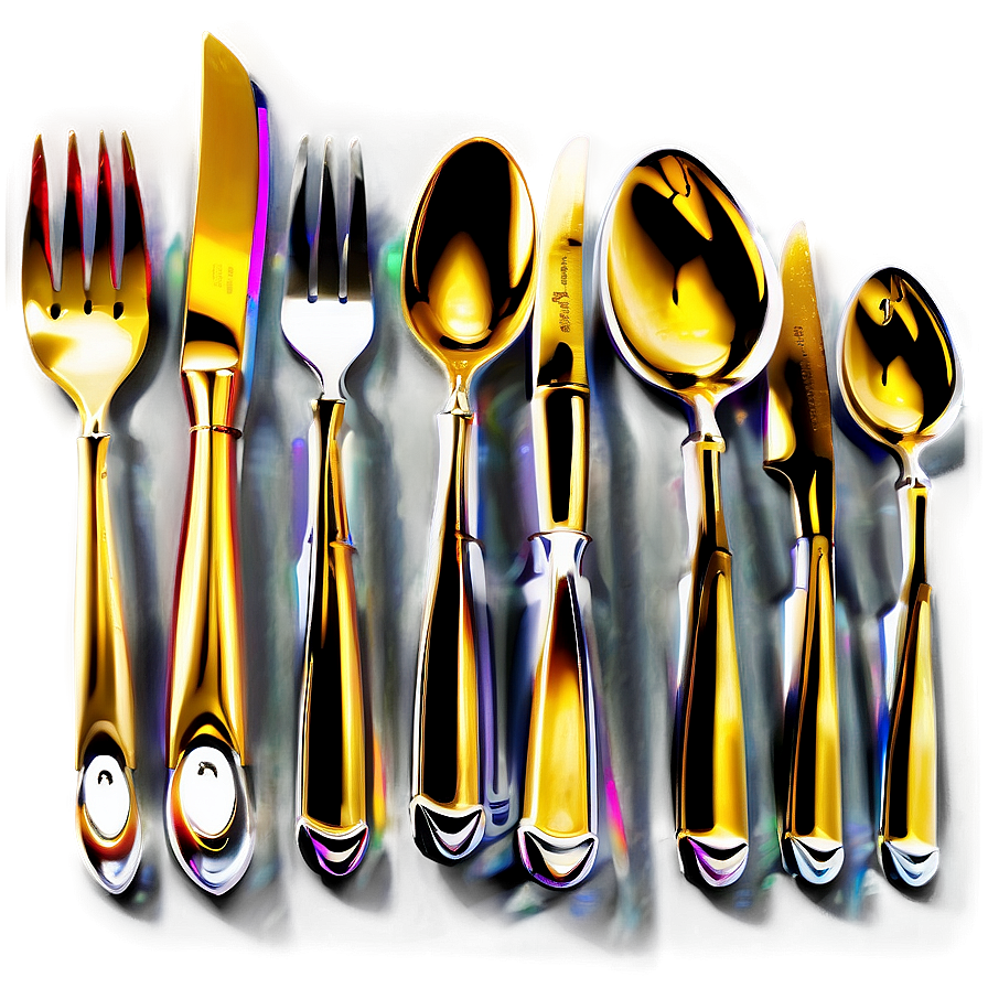Fine Dining Utensils Set PNG ntk PNG with transparent background
