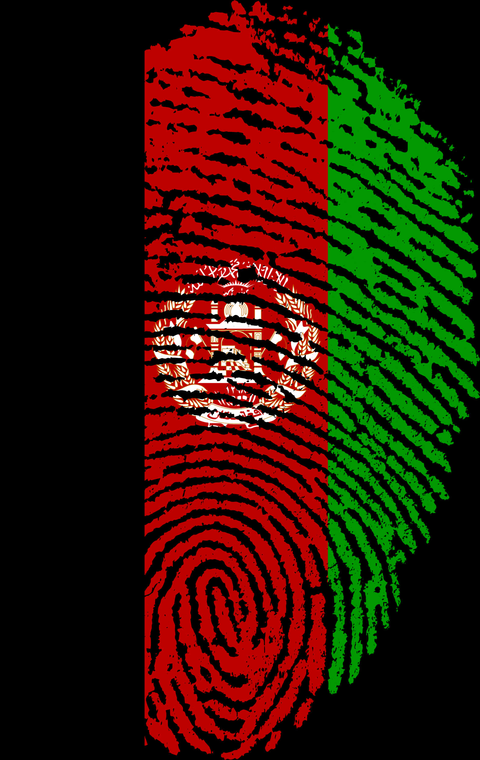Fingerprint Flag Fusion Art PNG with transparent background