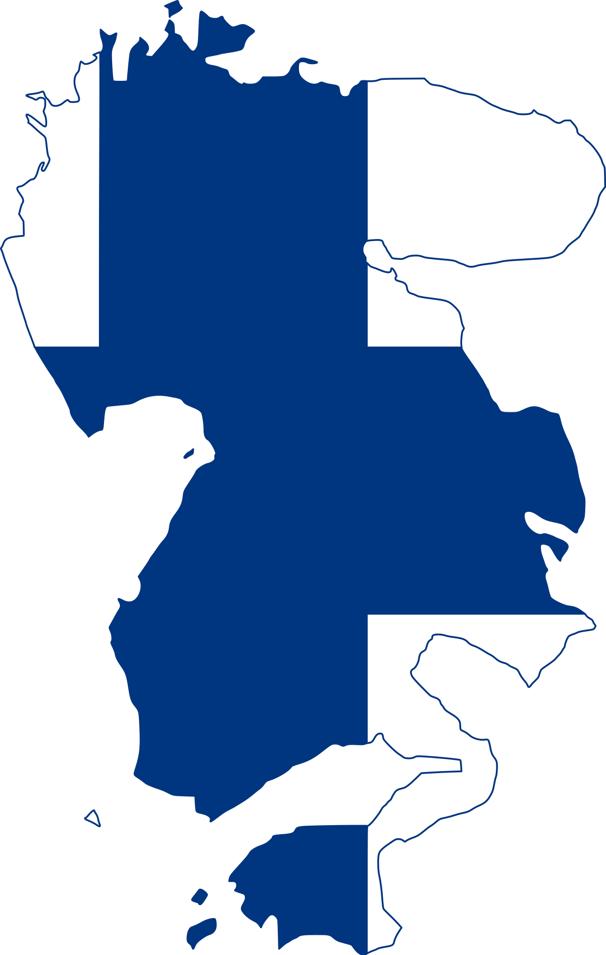 Finland Flag Map Png, Transparent Png PNG with transparent background