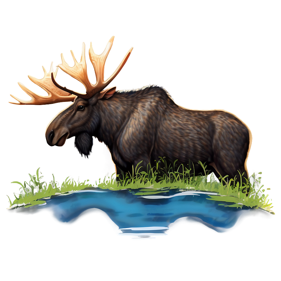 Finland Moose Wildlife PNG lcy PNG with transparent background