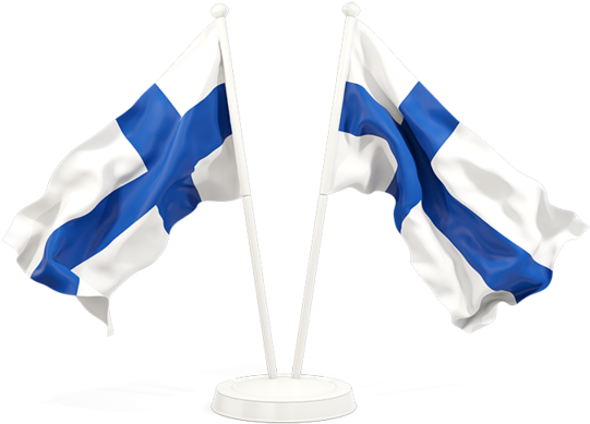 Finnish Flags Waving