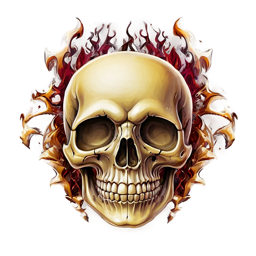 Fire Blaze Skull Art Png Ndr80