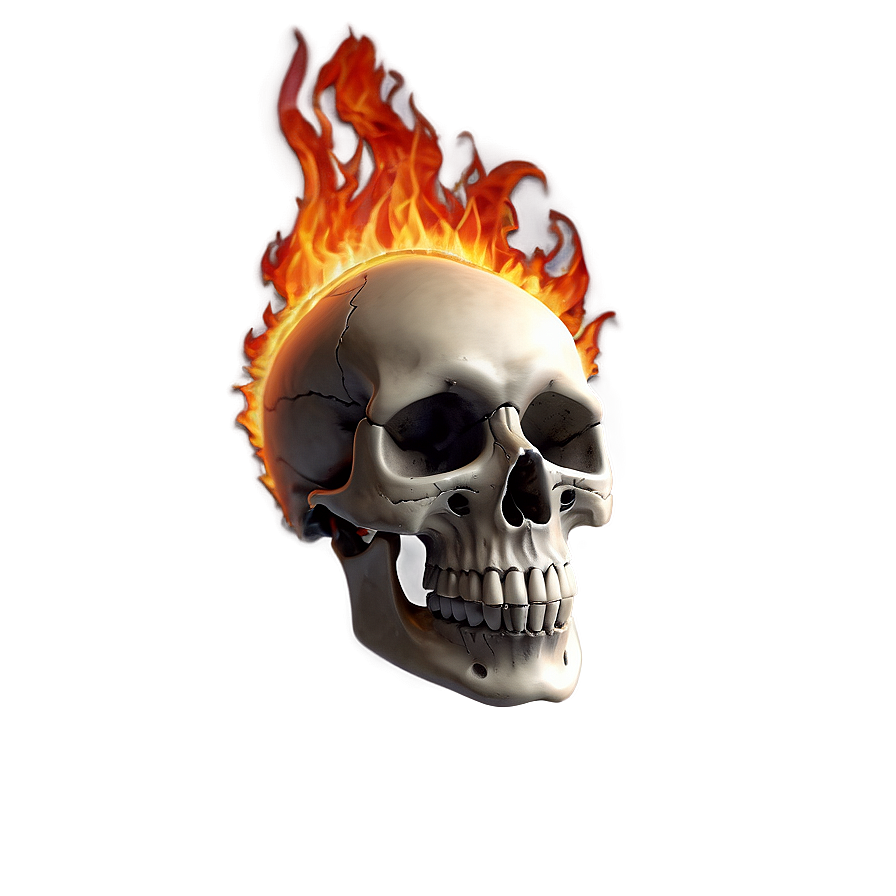 Fire Blaze Skull Art Png Yqp