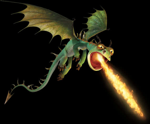 Fire Breathing Dragon Illustration PNG with transparent background
