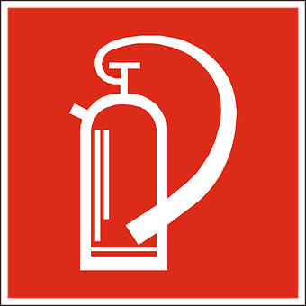 Fire Extinguisher Sign PNG with transparent background