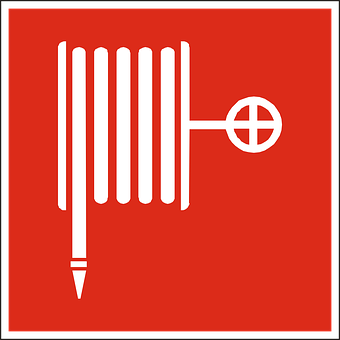 Fire Hose Sign Icon PNG with transparent background