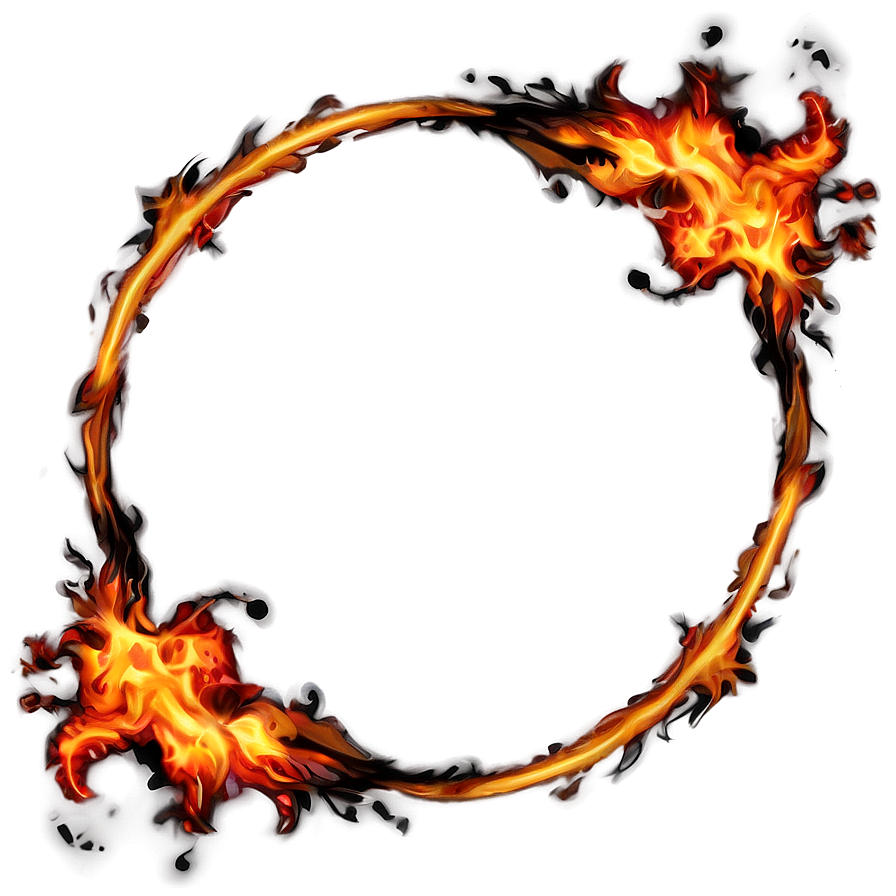 Fire Swirl Border Png Mhd96