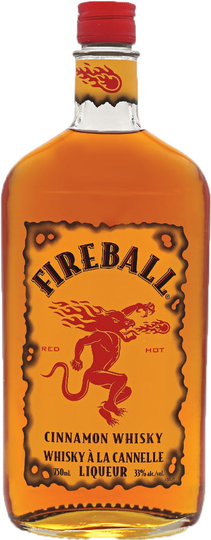 Fireball Cinnamon Whiskey 1l , Png Download - Fireball Whiskey, Transparent Png PNG with transparent background