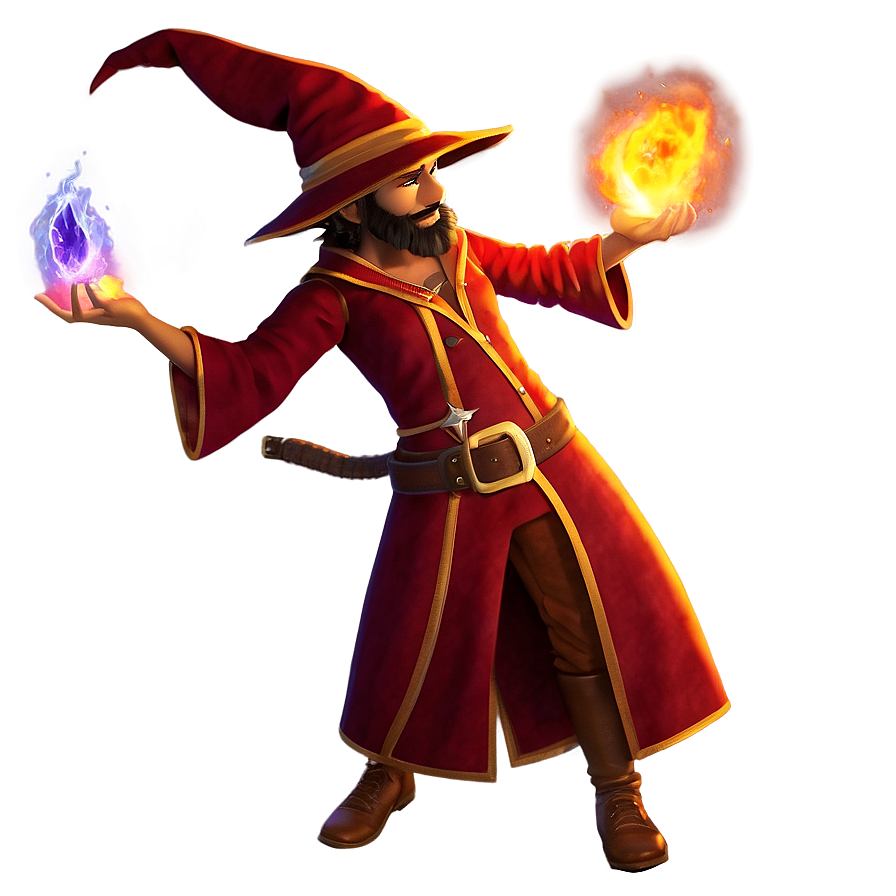 Fireball Wizard Magic Png Mfm56