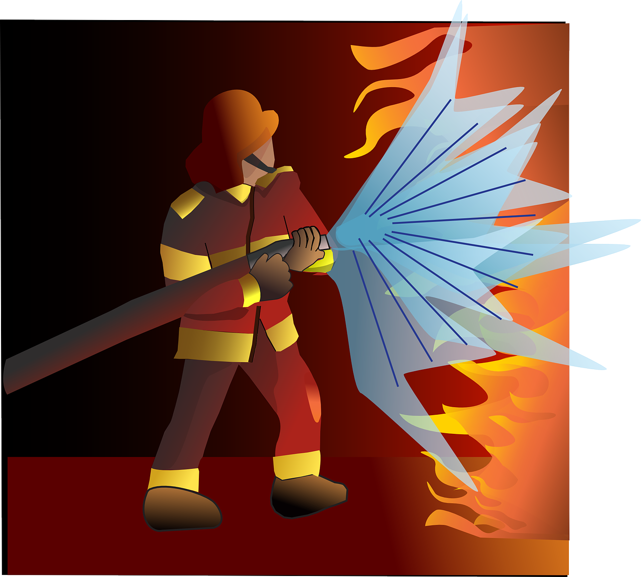 Firefighter Fight Fire Clipart, HD Png Download PNG with transparent background