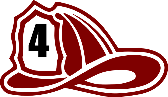 Firefighter Helmet Outline PNG with transparent background