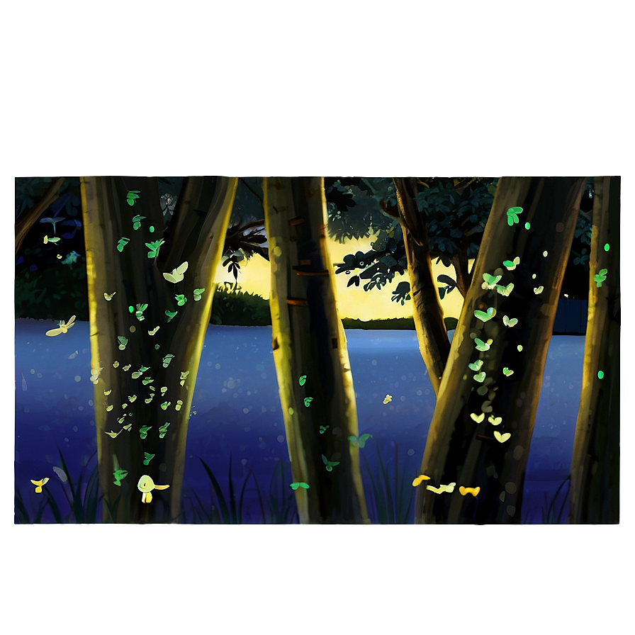 Fireflies By The Lake Png 54