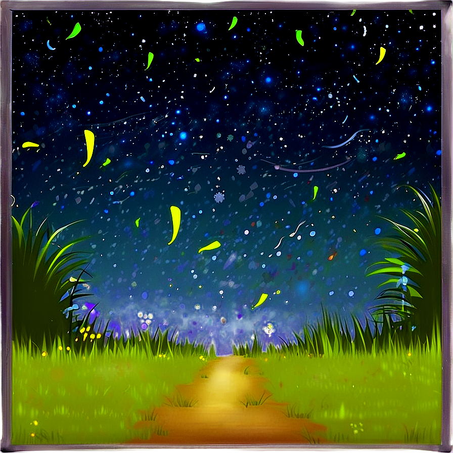 Fireflies In Night Sky Png Pch