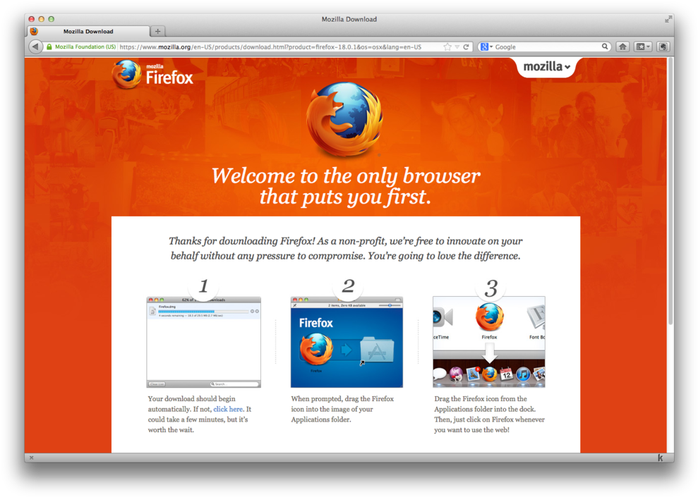 Firefox Download Thank You Page