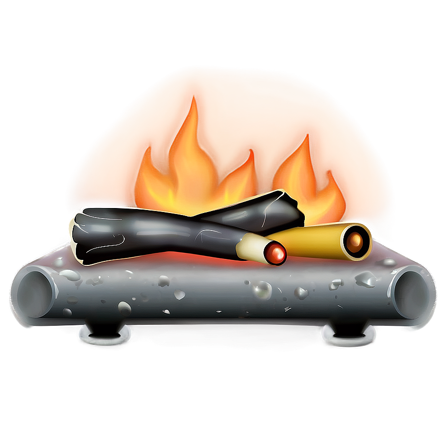 Fireplace Emoji Art Png Kko42