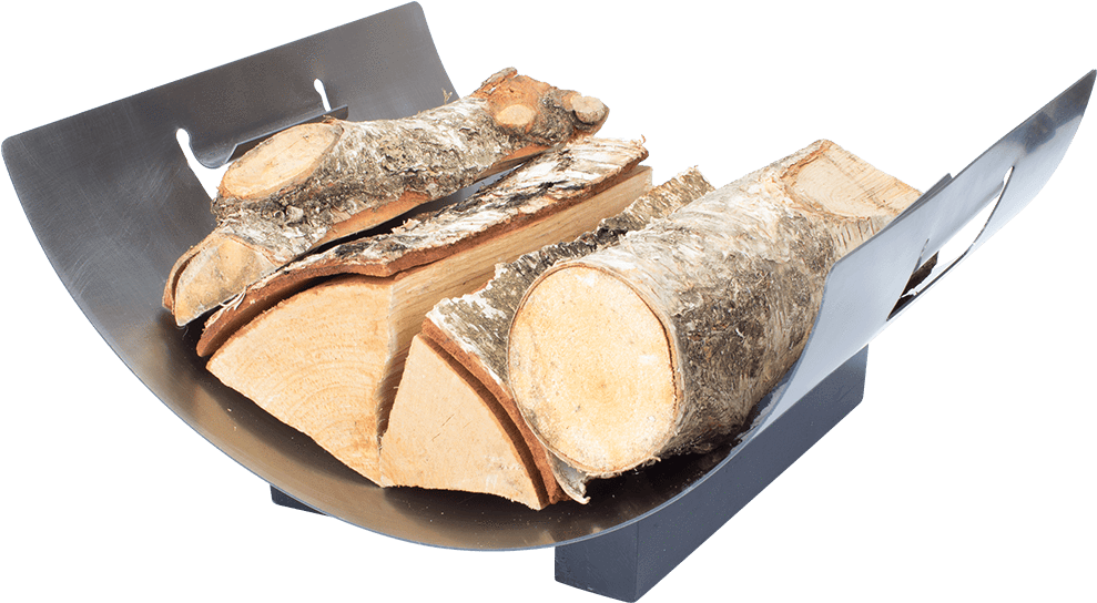 Firewood Logson Metal Stand PNG with transparent background