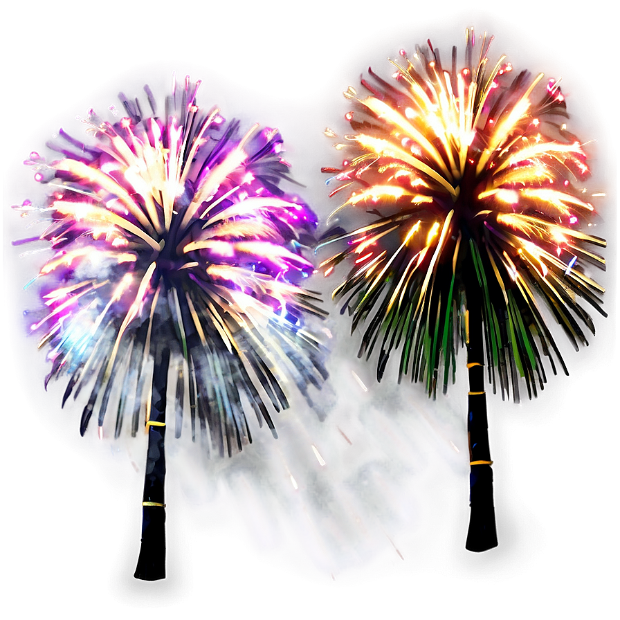 Fireworks And Palms Png Yxu