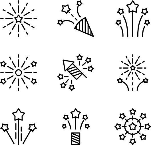 Fireworks - Transparent Background Firework Icon, HD Png Download PNG with transparent background