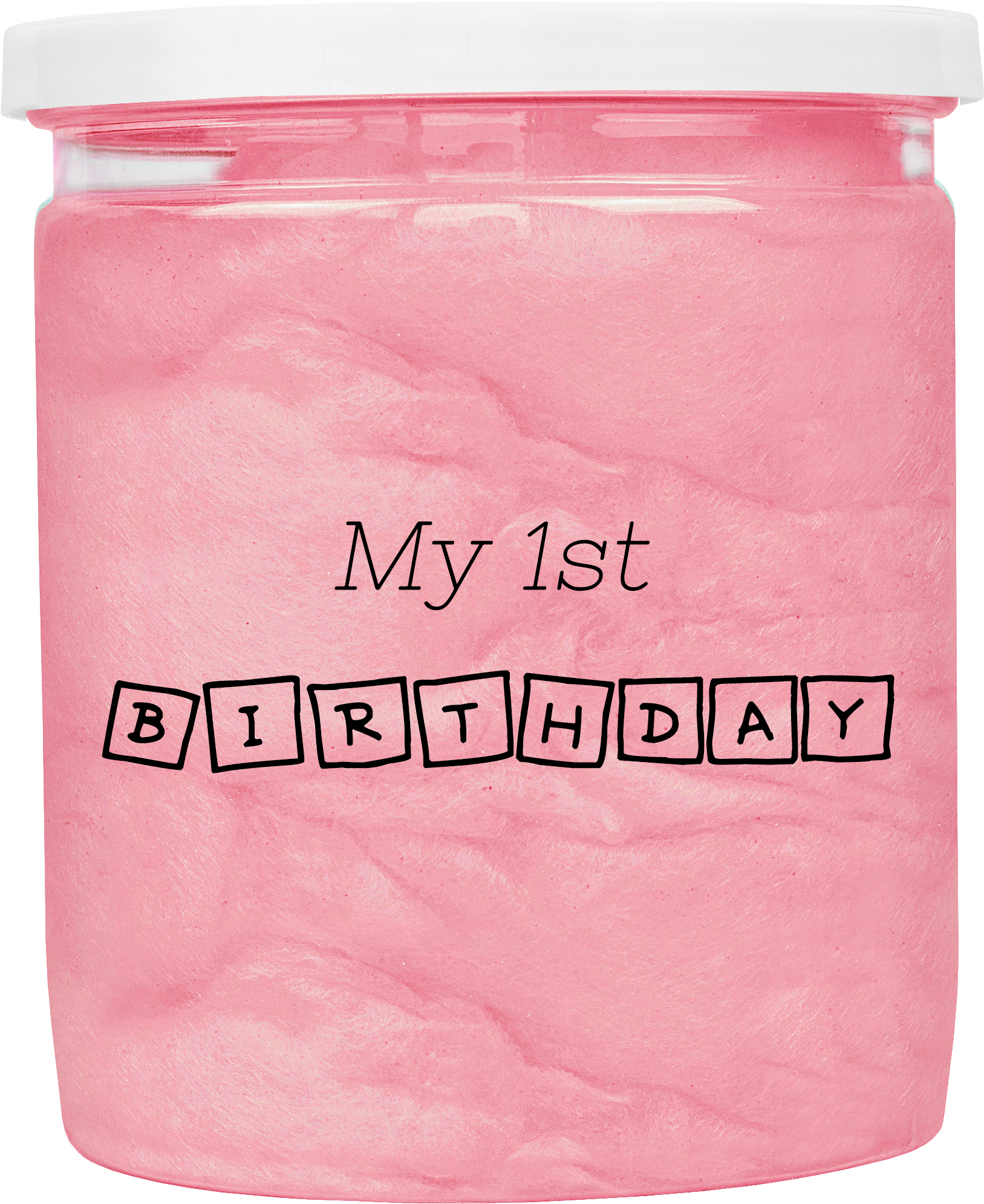 First Birthday Pink Slime Jar