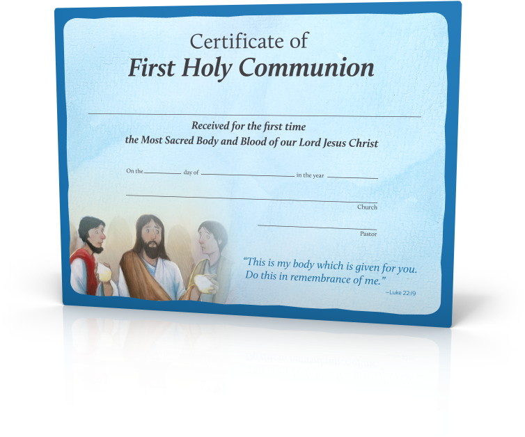 First Holy Communion Certificate