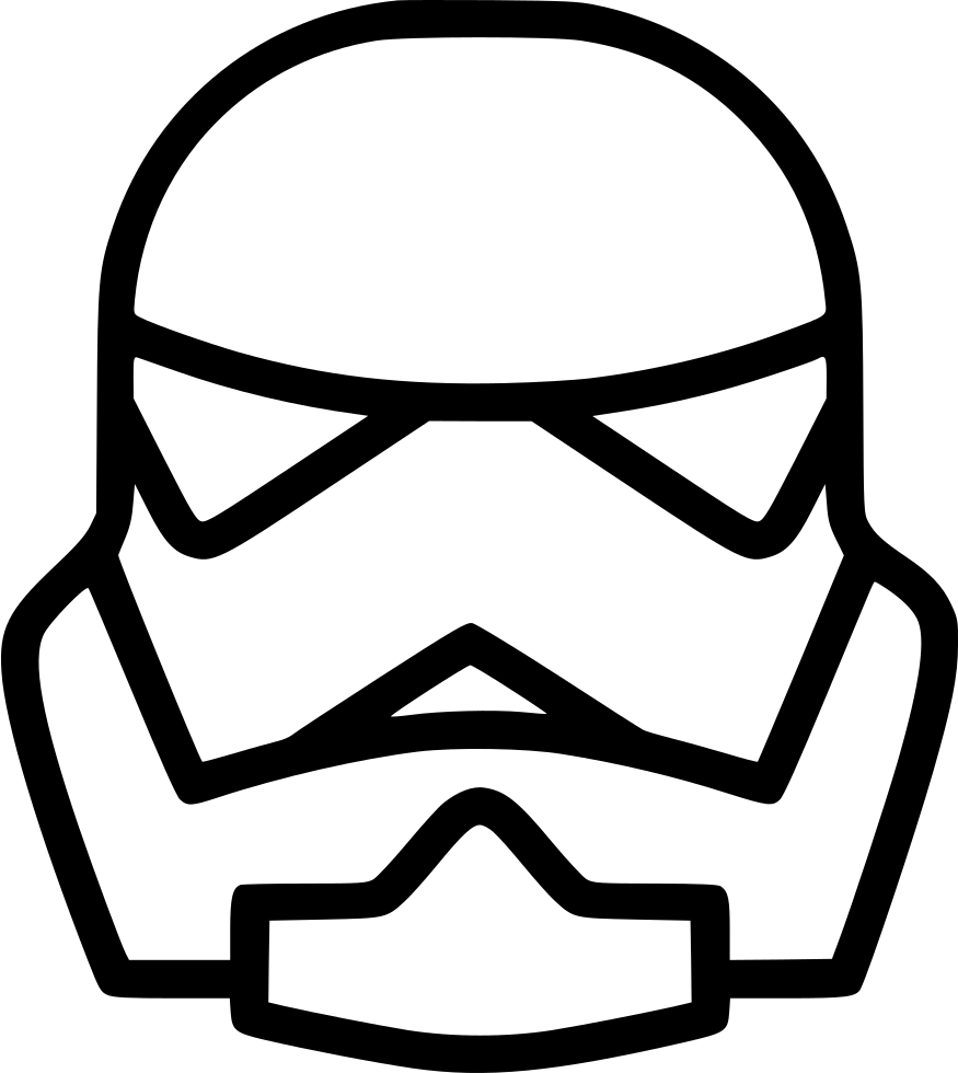 First Order Stormtrooper Helmet Outline