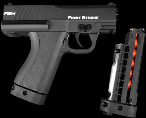 First Strike F S C Pistolwith Magazine PNG with transparent background