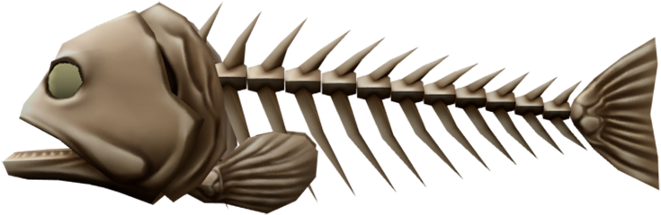 Fish Skeleton3 D Model PNG with transparent background