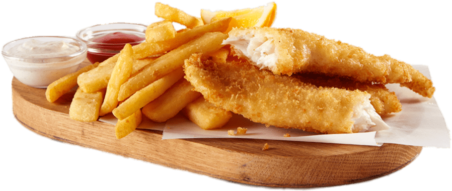 Fishand Chips Platter PNG with transparent background