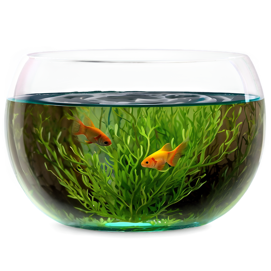 Fishbowl With Algae Png Hij64