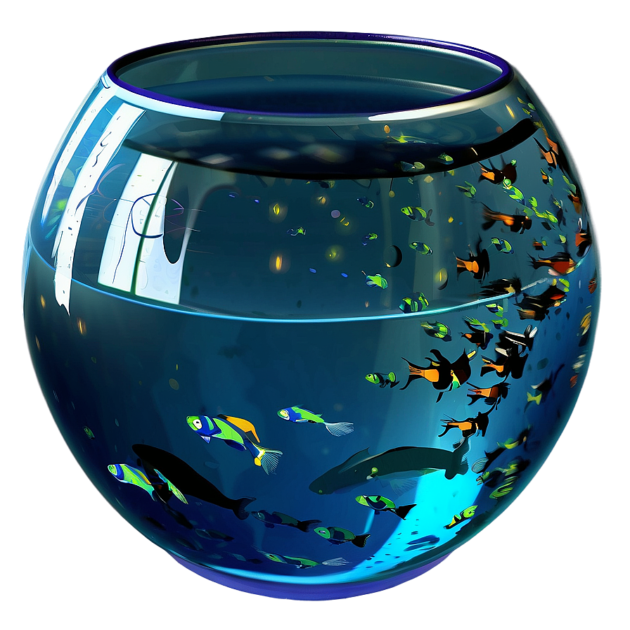 Fishbowl With Decoration Png 06212024