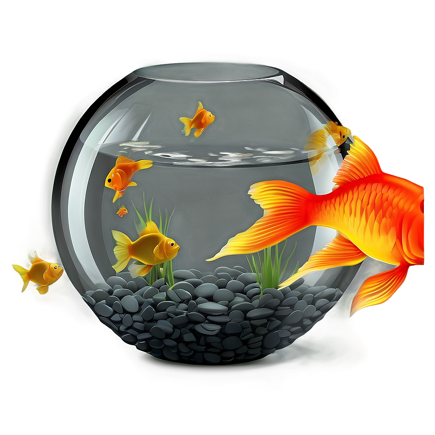 Fishbowl With Goldfish Png Vfw86