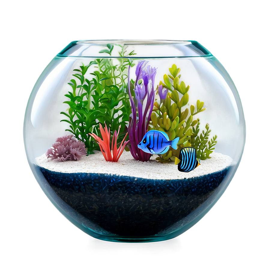 Fishbowl With Sea Plants Png 2