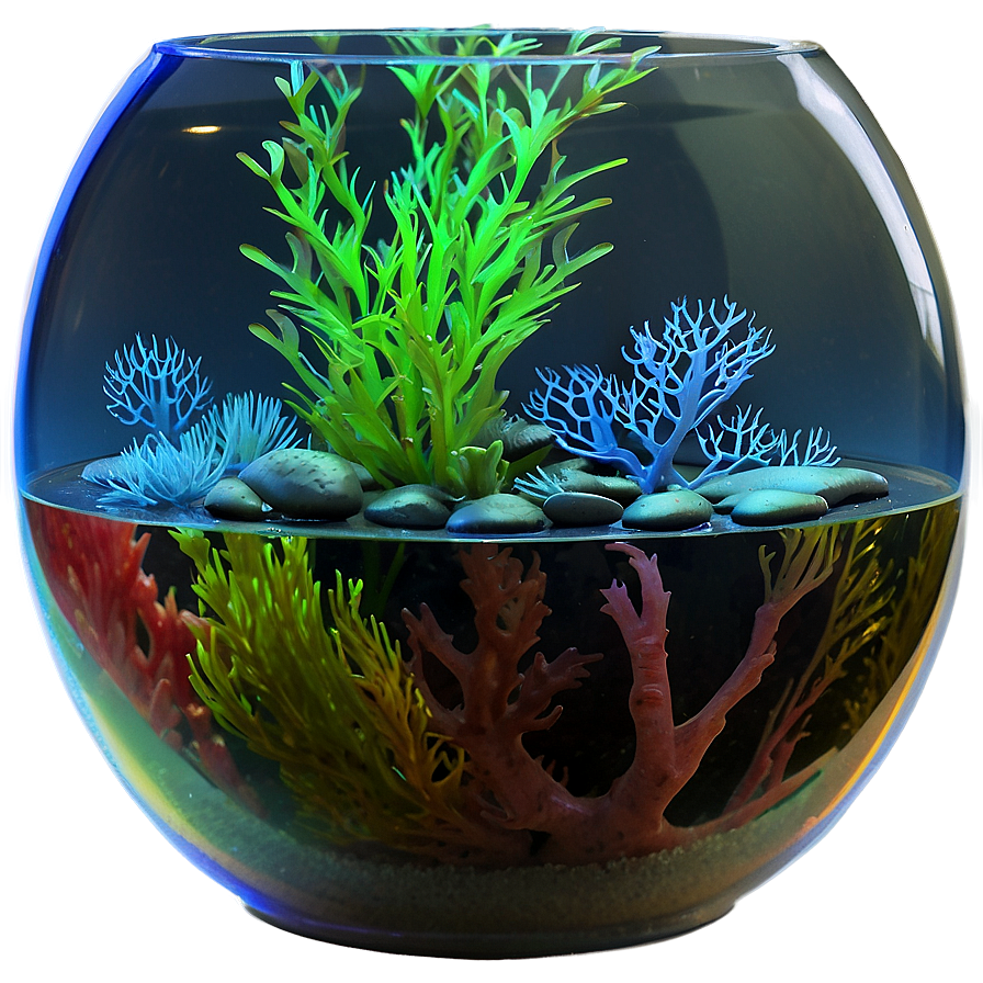 Fishbowl With Sea Plants Png Kpl92