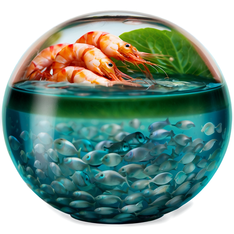 Fishbowl With Shrimp Png Pox90