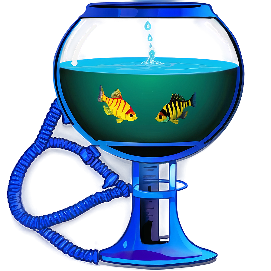 Fishbowl With Water Change Equipment Png Sya48