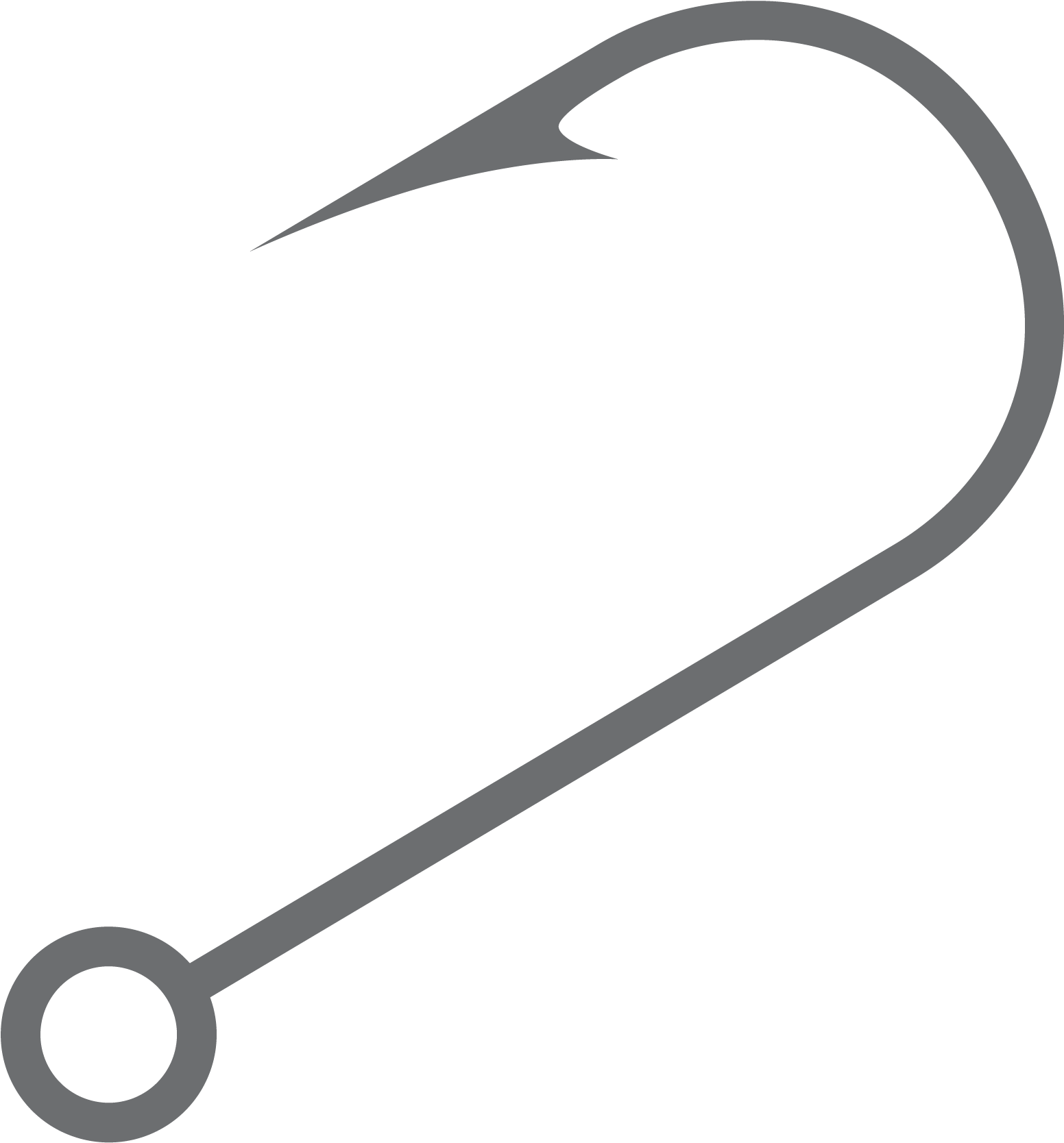 Fishing Hook Icon Blue Background