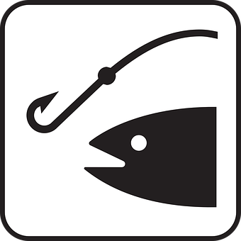 Fishing Hookand Fish Icon