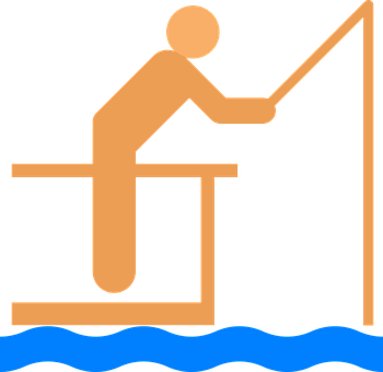 Fishing Icon Pictogram PNG with transparent background