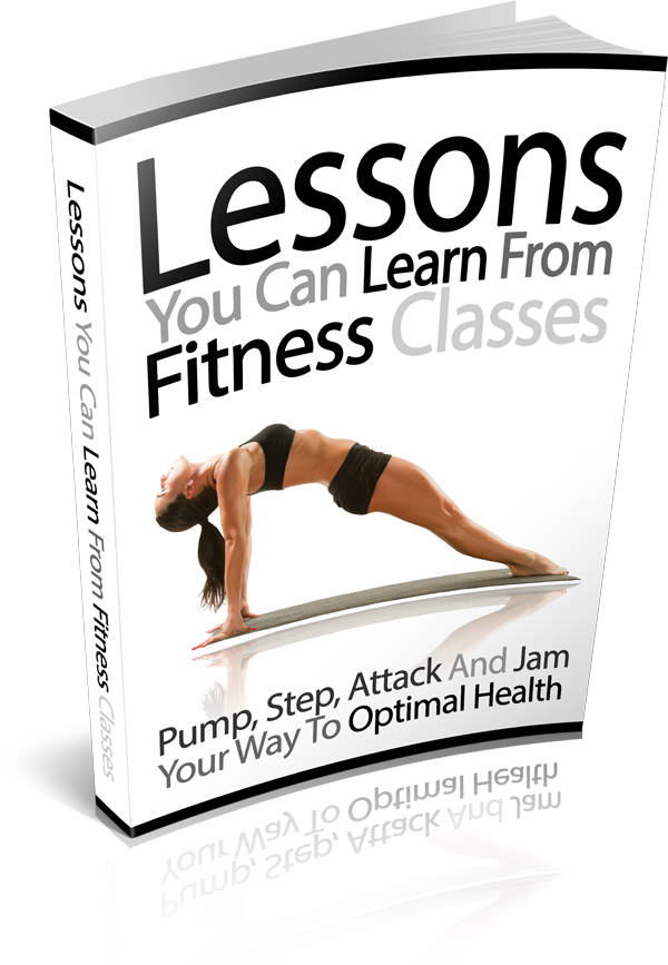 Fitness Classes Ebook Cover PNG with transparent background