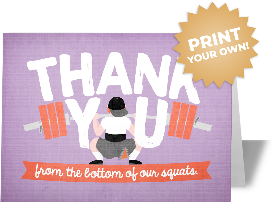 Thank You Card Fitness, HD Png Download PNG with transparent background