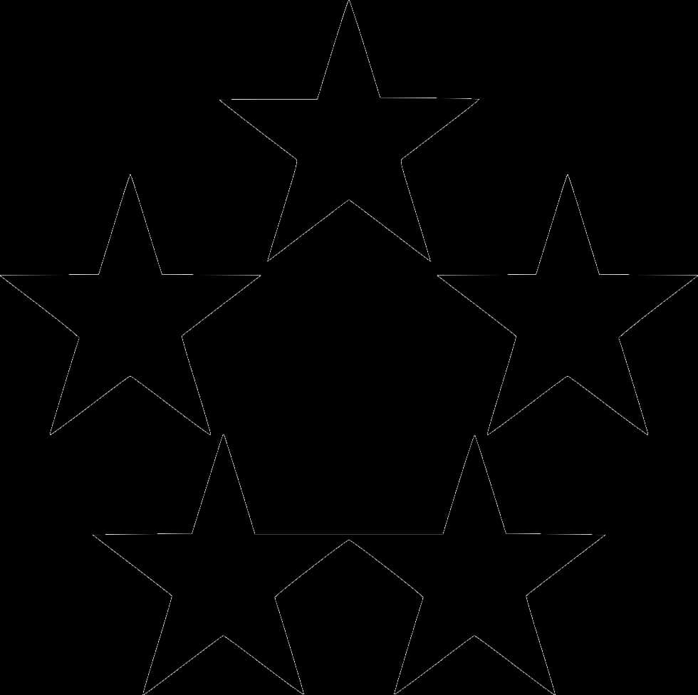 Five Black Stars Graphic