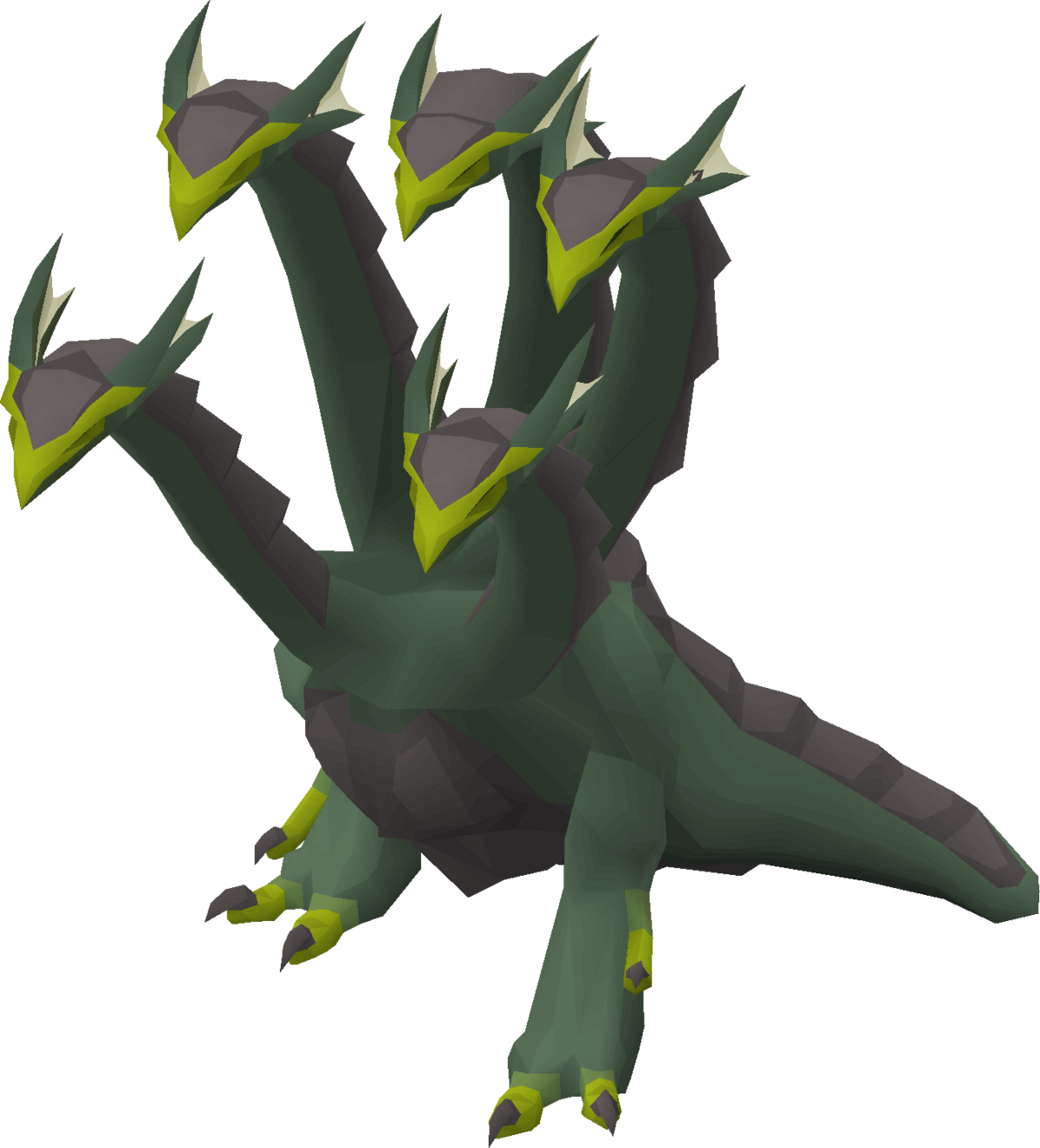 Five Headed Green Hydra3 D Model