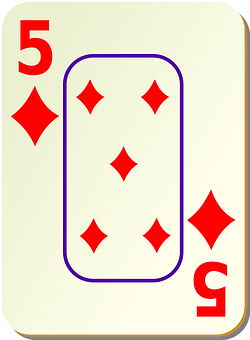 Five_of_ Diamonds_ Playing_ Card PNG with transparent background